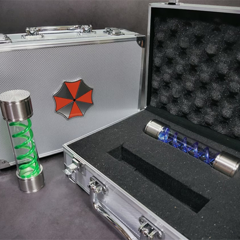 Cosplay Prop Display - Umbrella biochemistry Suitcase T-Virus Vial Display