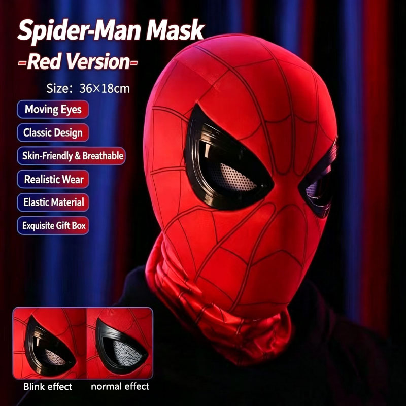 Cosplay Prop Display - Spider-Man Headgear With Movable Eyes Cool